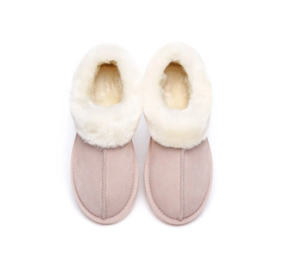 AUSTRALIAN SHEPHERD® UGG Sheepskin Wool Ankle Slippers Homey