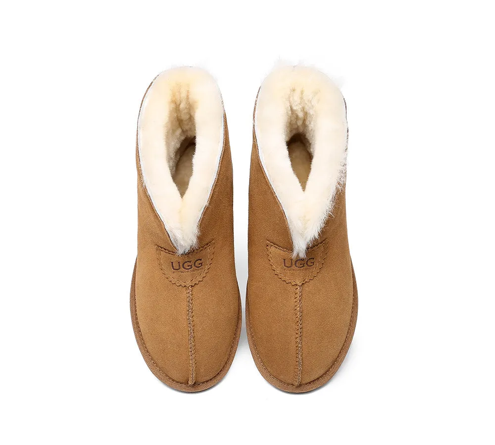 AUSTRALIAN SHEPHERD® UGG Sheepskin Wool Ankle Slippers Parker