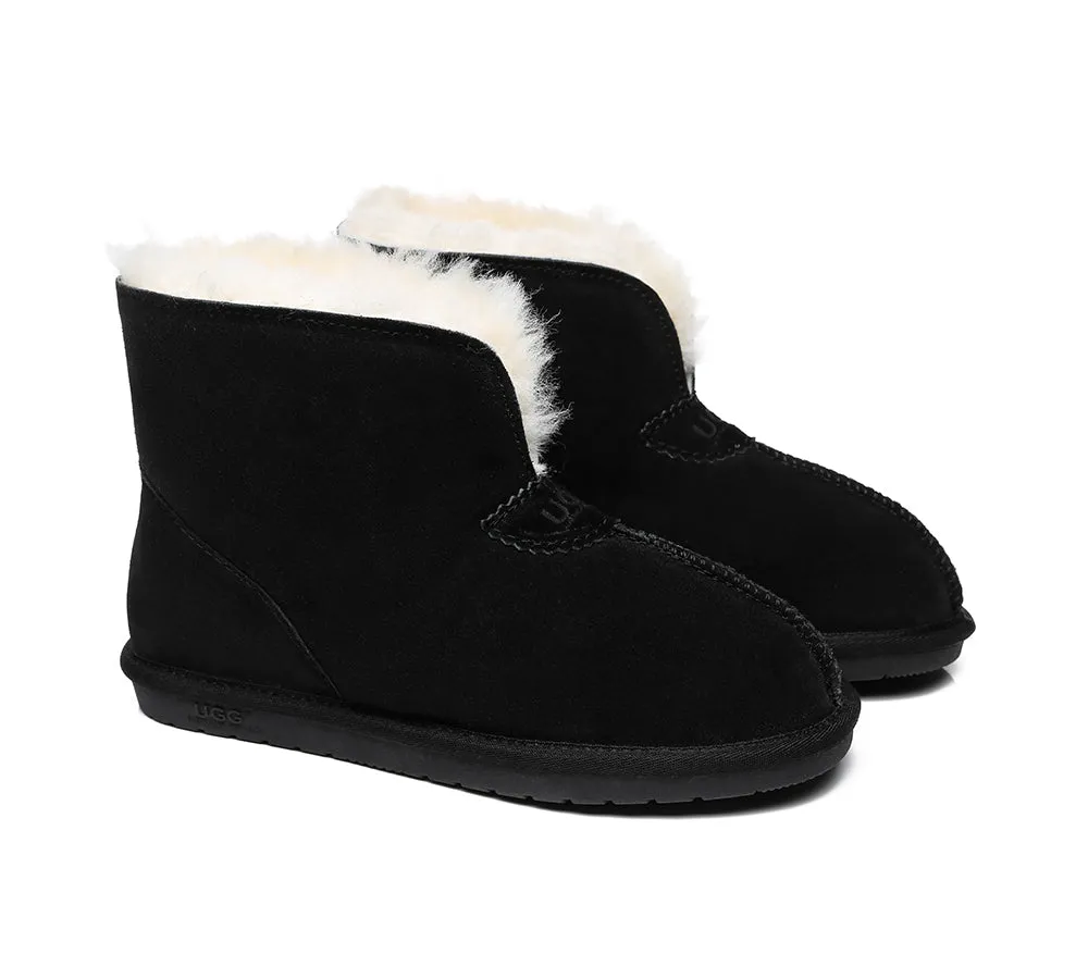 AUSTRALIAN SHEPHERD® UGG Sheepskin Wool Ankle Slippers Parker