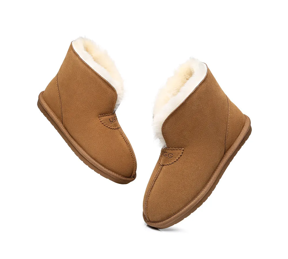 AUSTRALIAN SHEPHERD® UGG Sheepskin Wool Ankle Slippers Parker