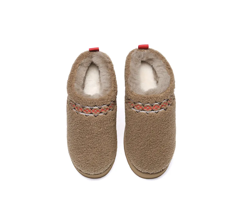 AUSTRALIAN SHEPHERD® UGG Slippers Sheepskin Wool Plush Ankle Platform Madge