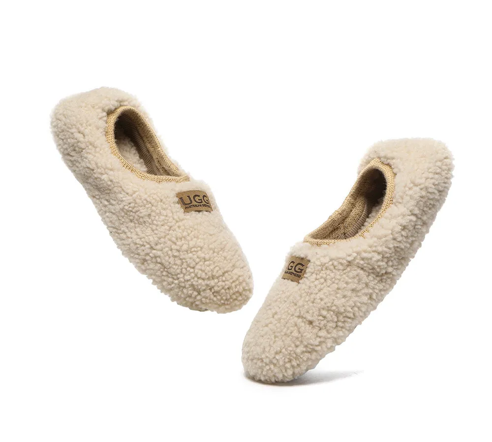 AUSTRALIAN SHEPHERD® UGG Women Curly Wool Slippers Lucina