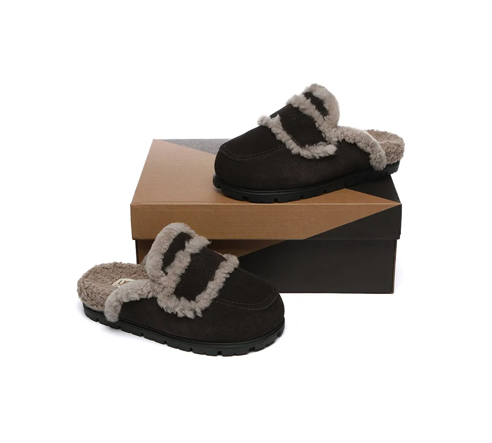 AUSTRALIAN SHEPHERD® UGG Women Sheepskin Wool Shearling Lined Slippers Remi