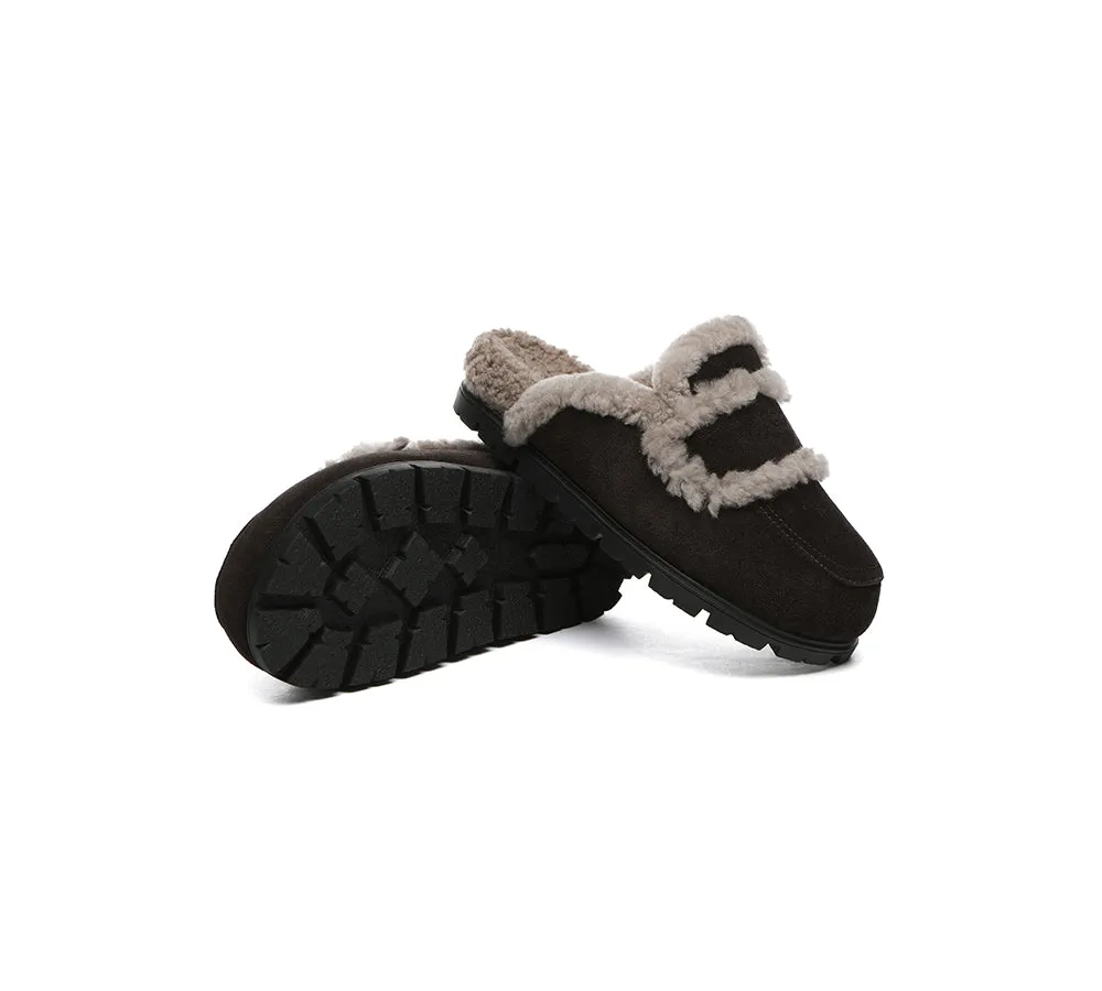 AUSTRALIAN SHEPHERD® UGG Women Sheepskin Wool Shearling Lined Slippers Remi