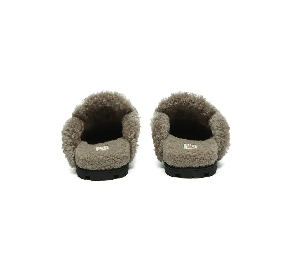 AUSTRALIAN SHEPHERD® UGG Women Sheepskin Wool Shearling Lined Slippers Remi