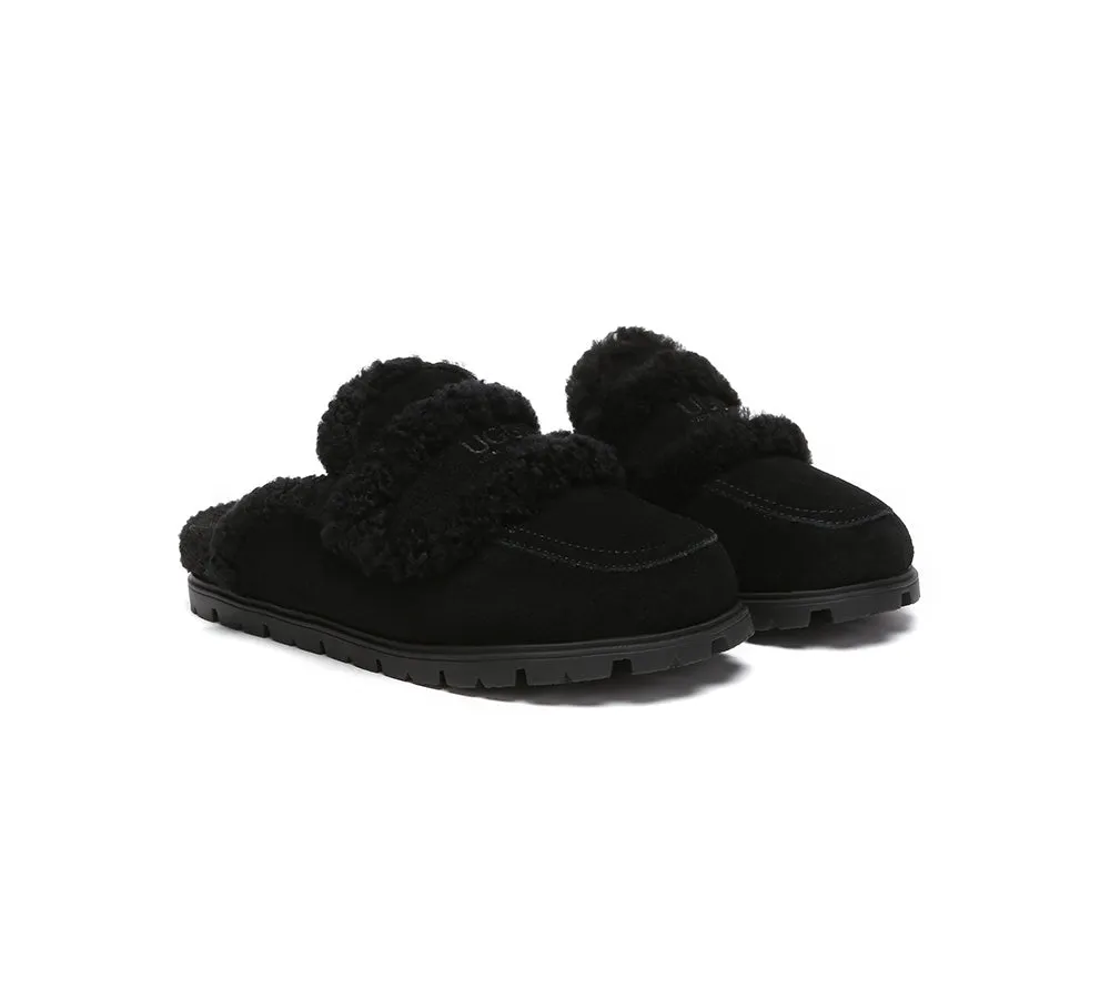 AUSTRALIAN SHEPHERD® UGG Women Sheepskin Wool Shearling Lined Slippers Remi