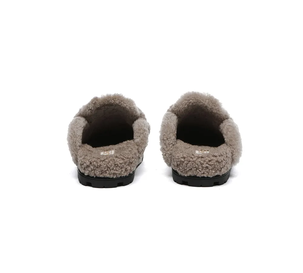 AUSTRALIAN SHEPHERD® UGG Women Sheepskin Wool Shearling Lined Slippers Remi