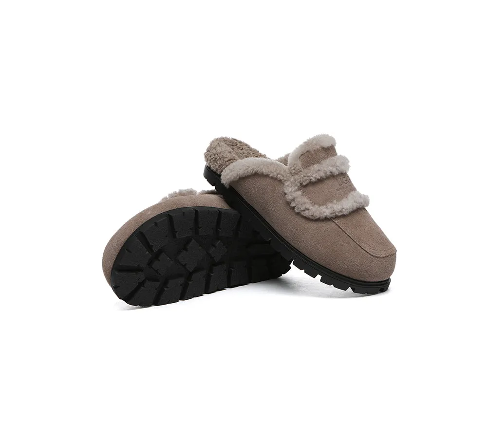 AUSTRALIAN SHEPHERD® UGG Women Sheepskin Wool Shearling Lined Slippers Remi