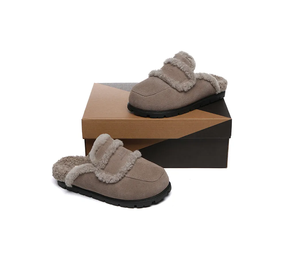 AUSTRALIAN SHEPHERD® UGG Women Sheepskin Wool Shearling Lined Slippers Remi