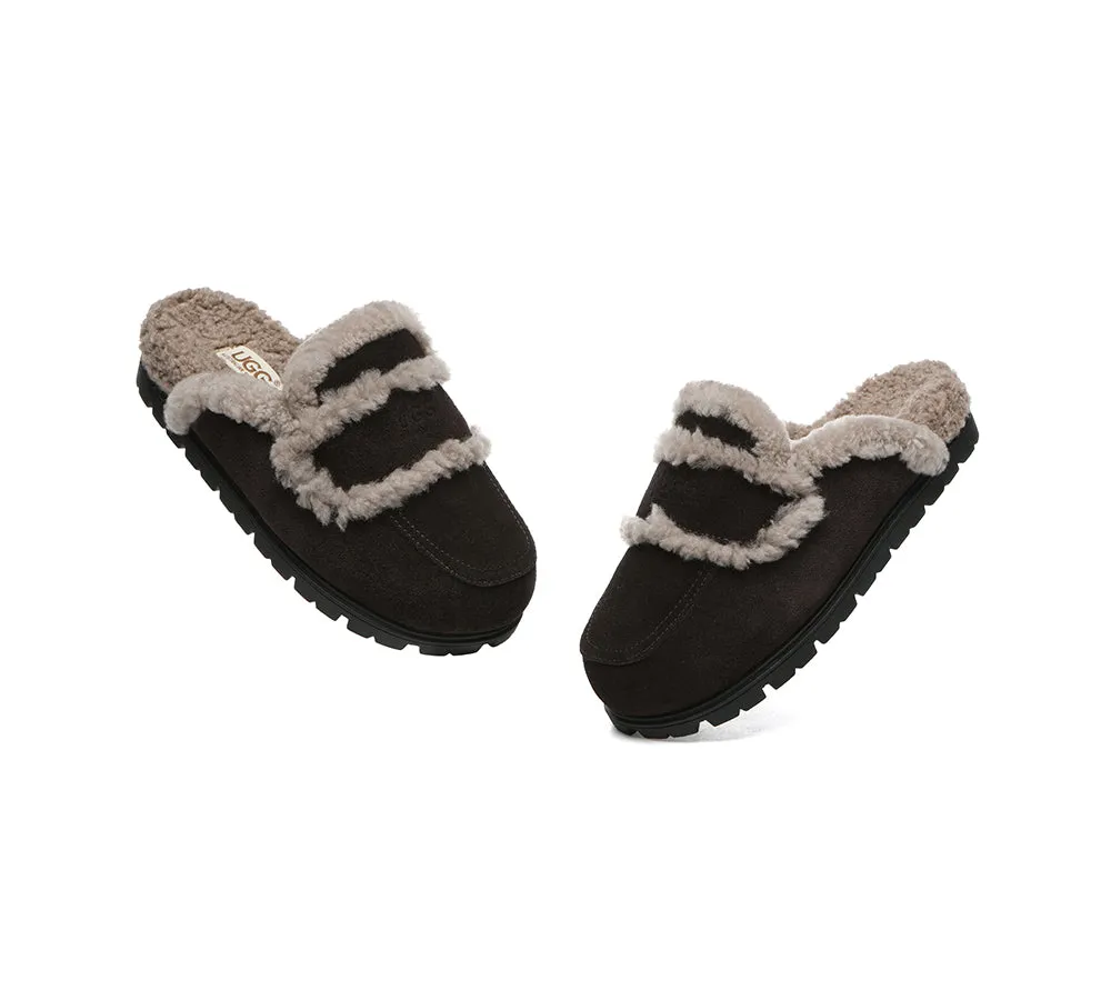 AUSTRALIAN SHEPHERD® UGG Women Sheepskin Wool Shearling Lined Slippers Remi