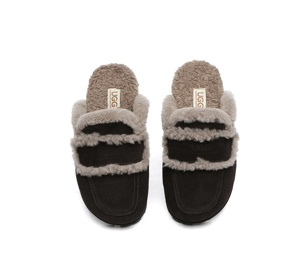 AUSTRALIAN SHEPHERD® UGG Women Sheepskin Wool Shearling Lined Slippers Remi