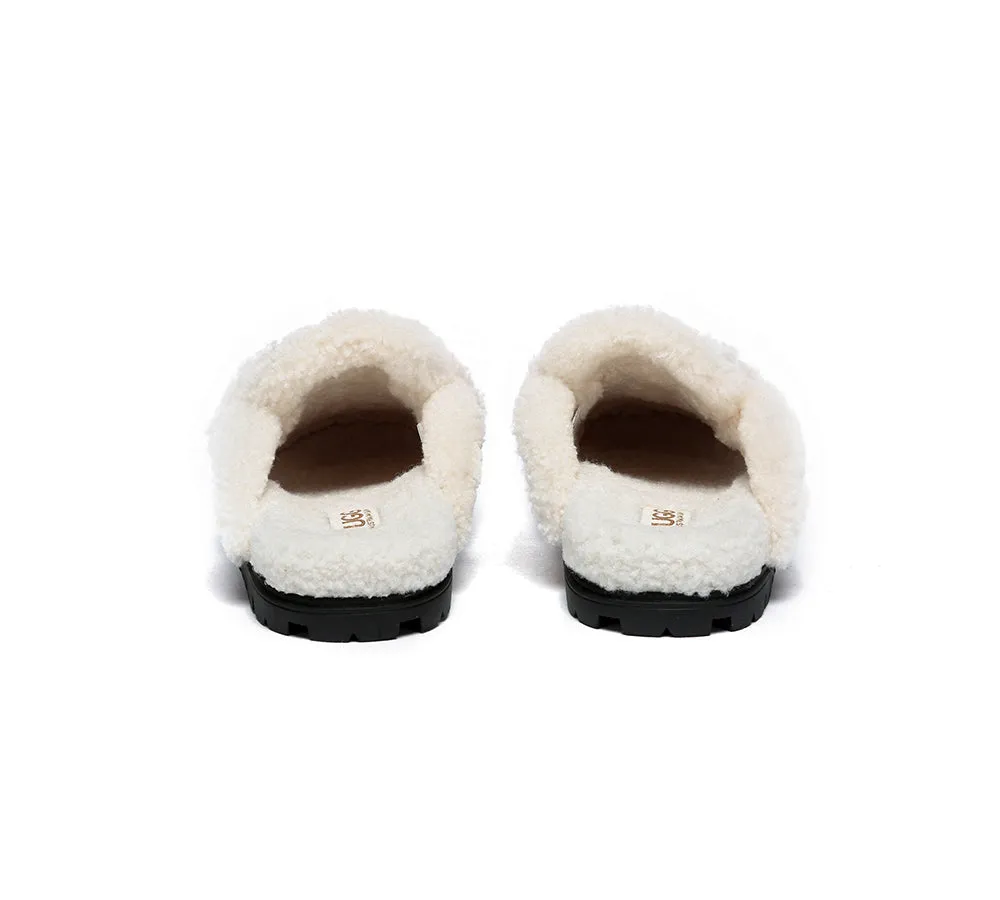 AUSTRALIAN SHEPHERD® UGG Women Sheepskin Wool Shearling Lined Slippers Remi