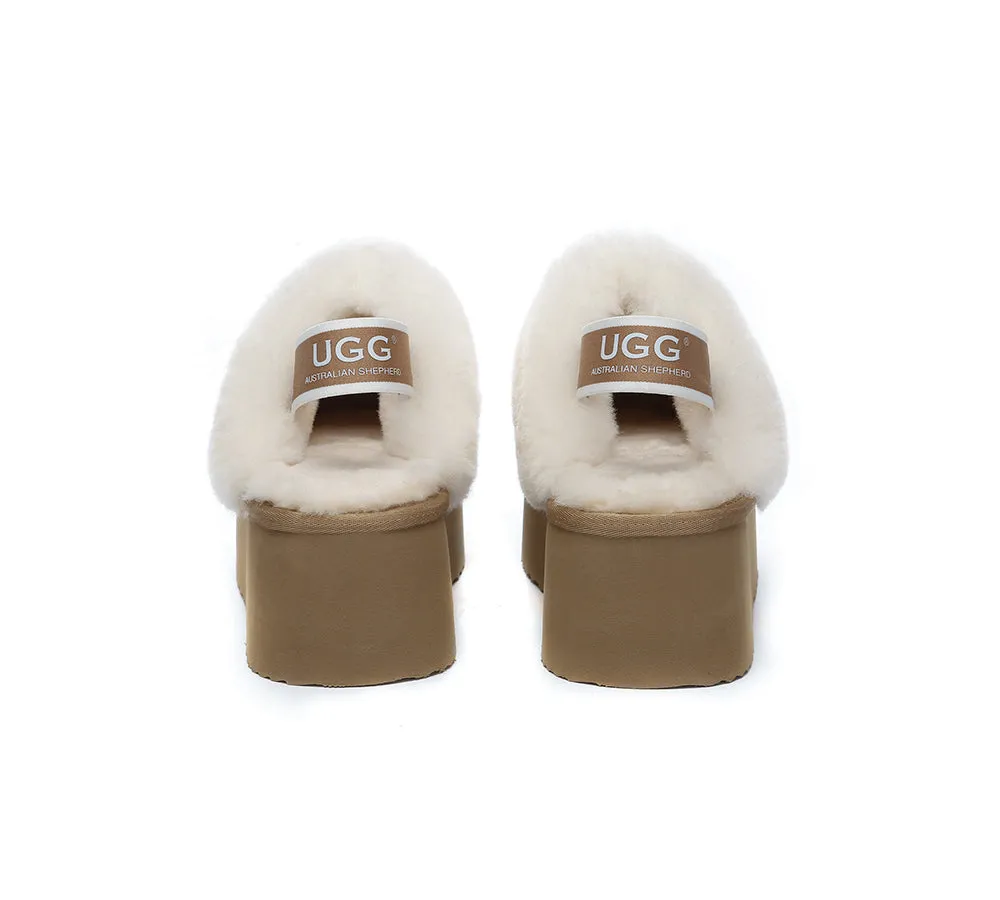 AUSTRALIAN SHEPHERD® UGG Women Slingback Platform Slippers Muffin Plus