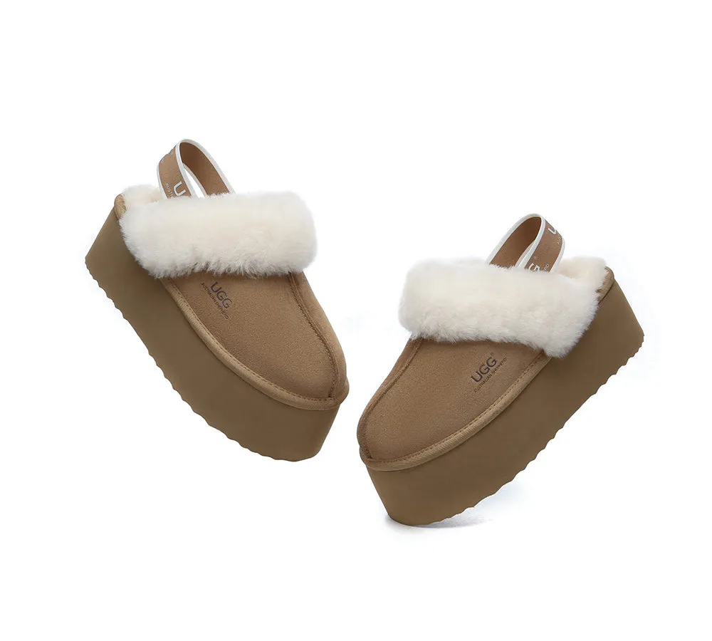 AUSTRALIAN SHEPHERD® UGG Women Slingback Platform Slippers Muffin Plus