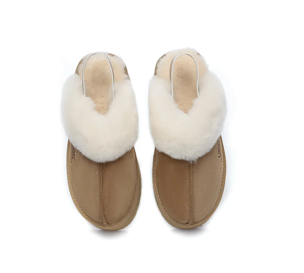 AUSTRALIAN SHEPHERD® UGG Women Slingback Platform Slippers Muffin Plus