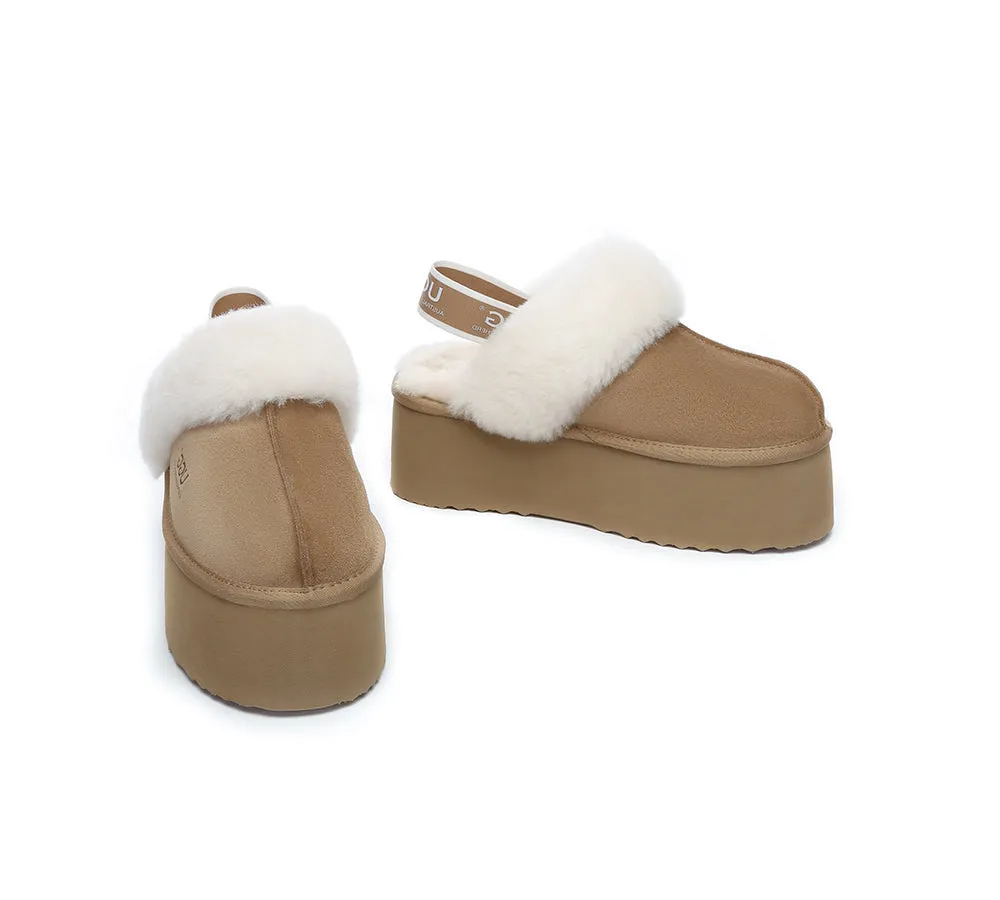 AUSTRALIAN SHEPHERD® UGG Women Slingback Platform Slippers Muffin Plus