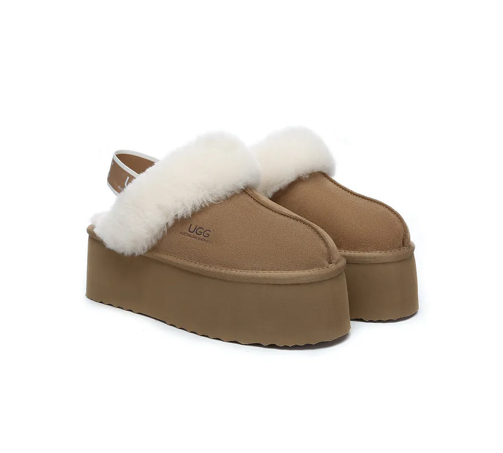 AUSTRALIAN SHEPHERD® UGG Women Slingback Platform Slippers Muffin Plus