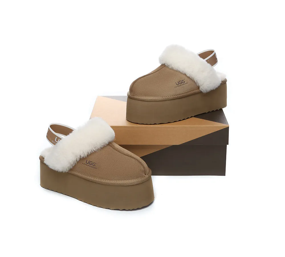 AUSTRALIAN SHEPHERD® UGG Women Slingback Platform Slippers Muffin Plus