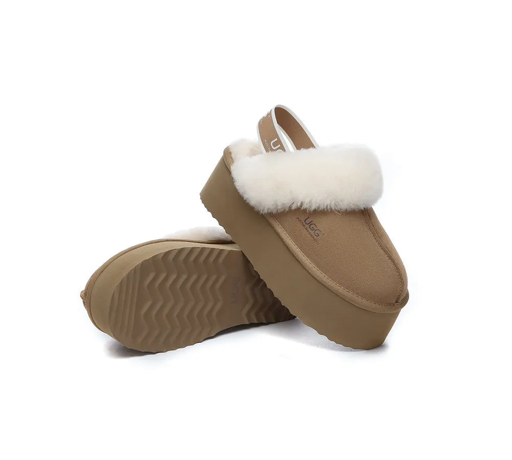 AUSTRALIAN SHEPHERD® UGG Women Slingback Platform Slippers Muffin Plus