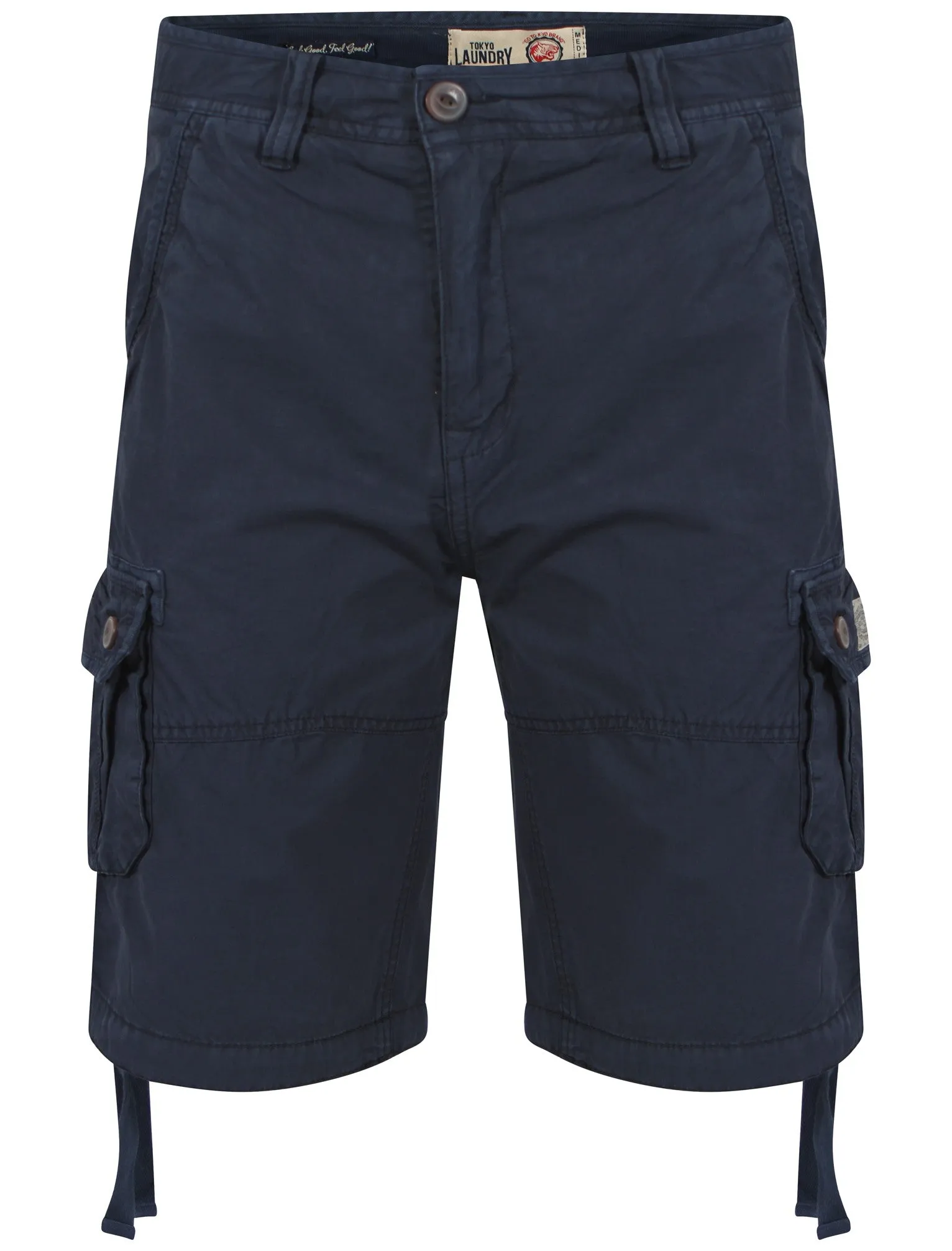 Bailen Cotton Cargo Shorts in Blue - Tokyo Laundry