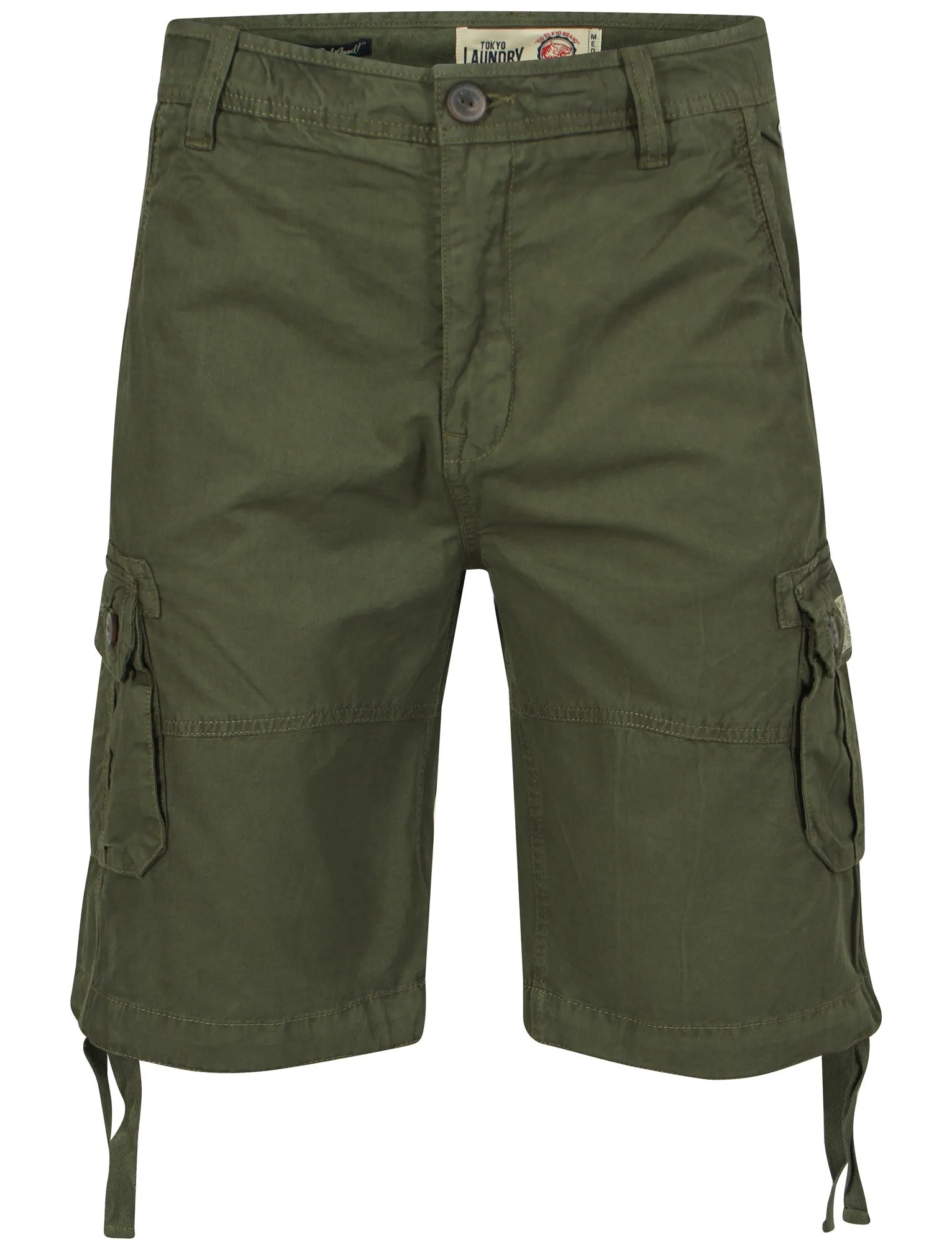 Bailen Cotton Cargo Shorts in Khaki - Tokyo Laundry