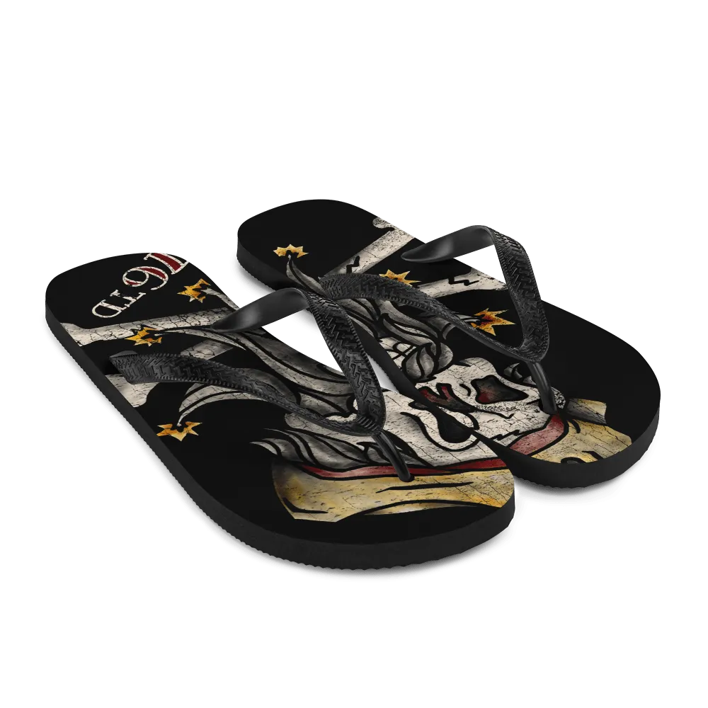 Black Beard Flip-Flops