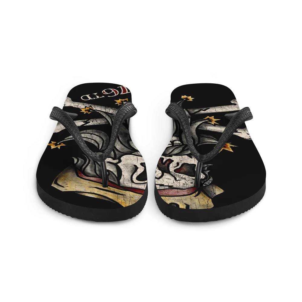 Black Beard Flip-Flops