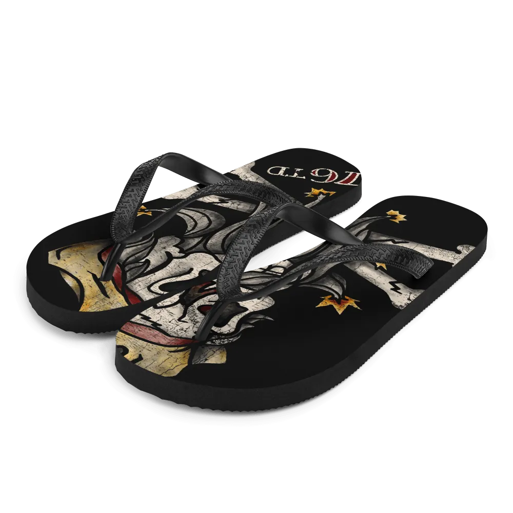 Black Beard Flip-Flops