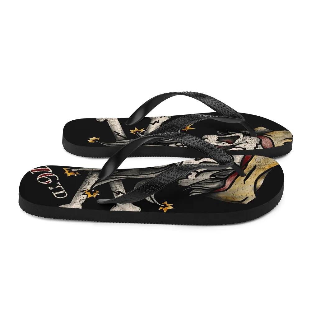 Black Beard Flip-Flops