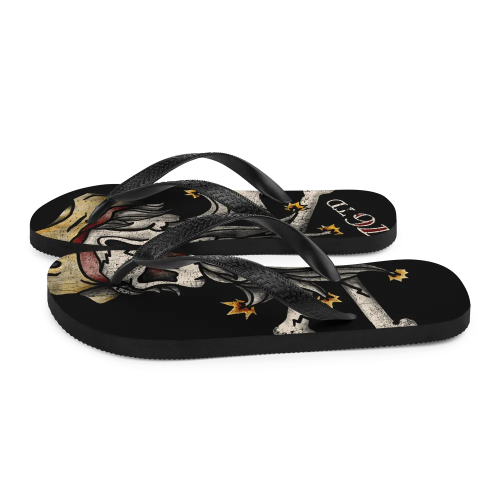 Black Beard Flip-Flops