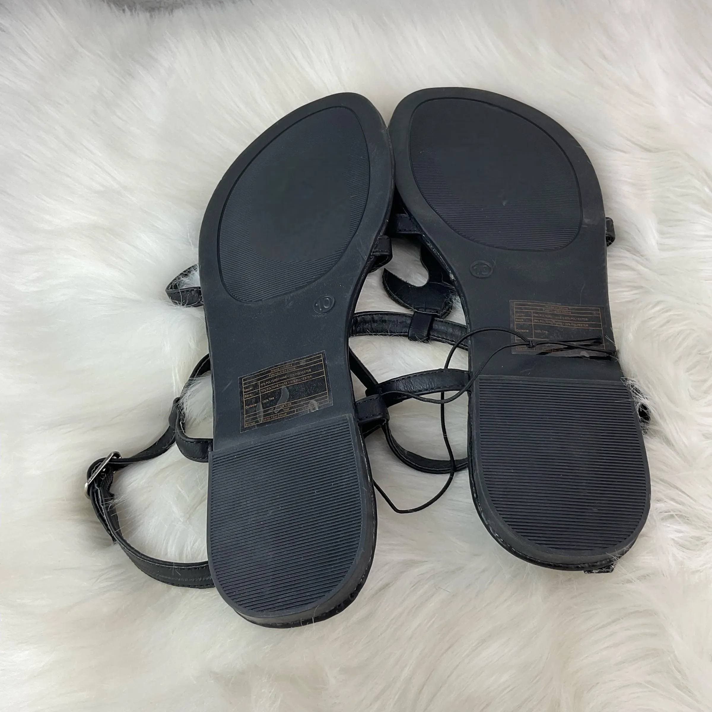 Black Sandals Flip Flops Torrid, Size 10