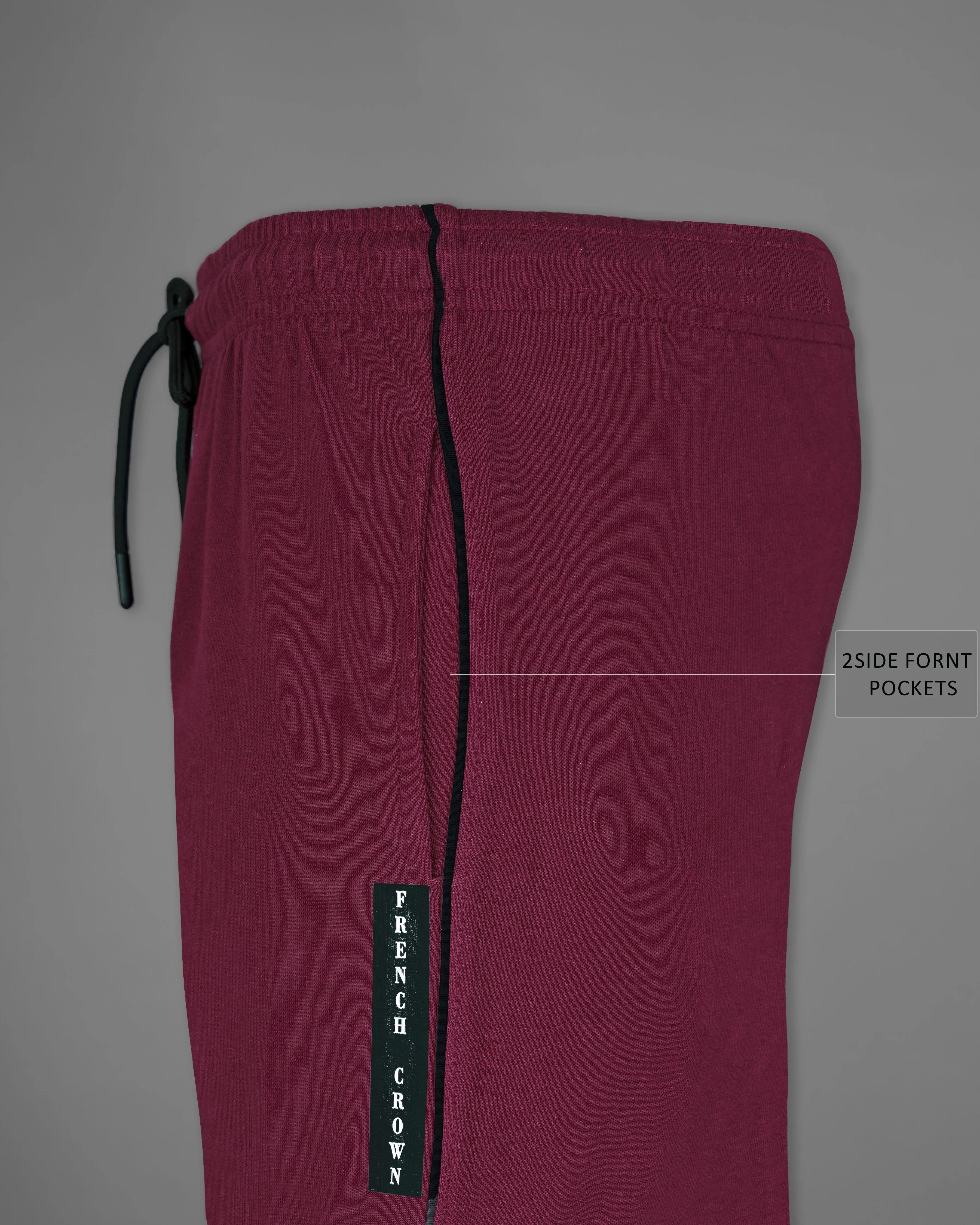 Bordeaux Maroon Premium Cotton Lounge Pants