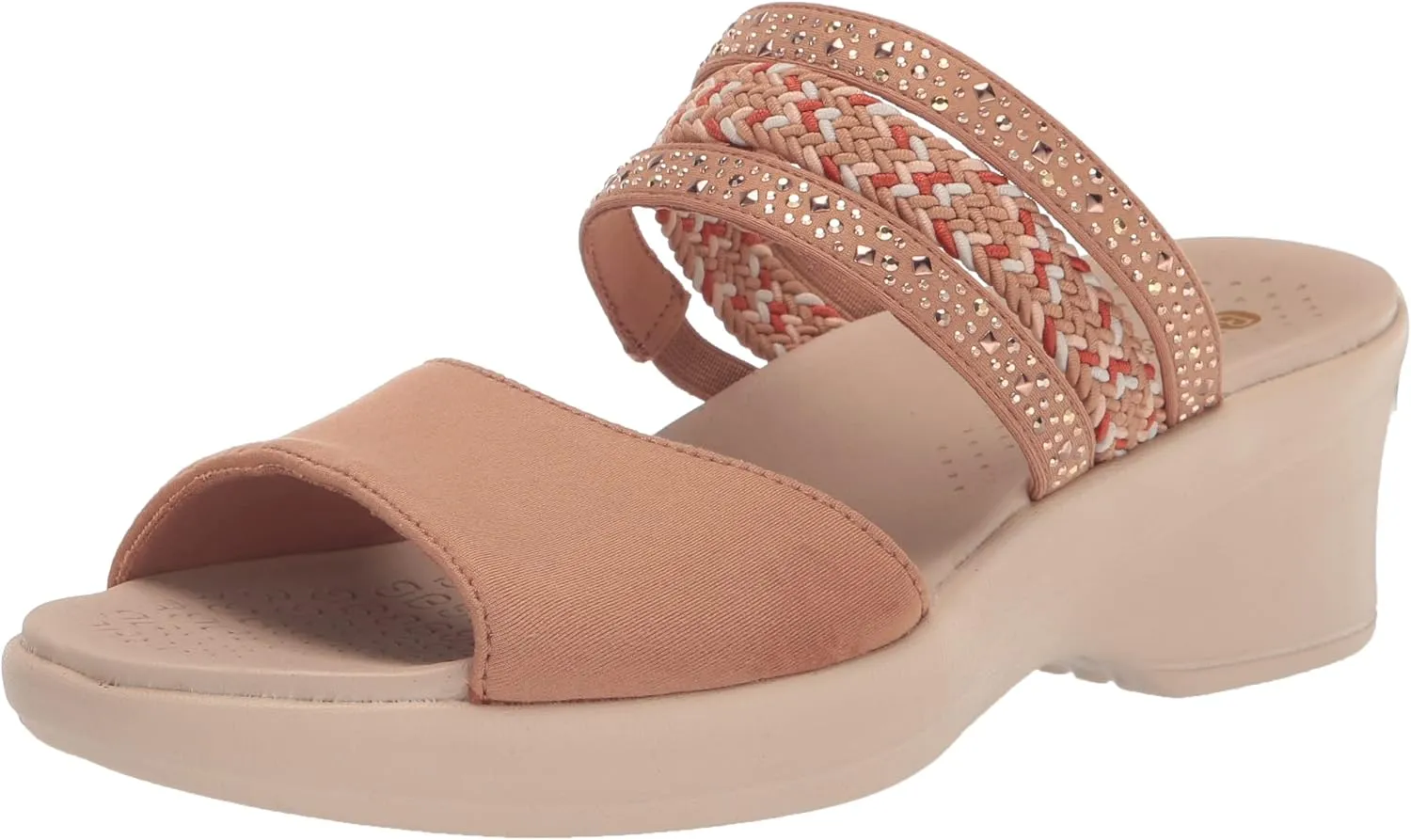 BZees Womens Fireworks Wedge Sandal