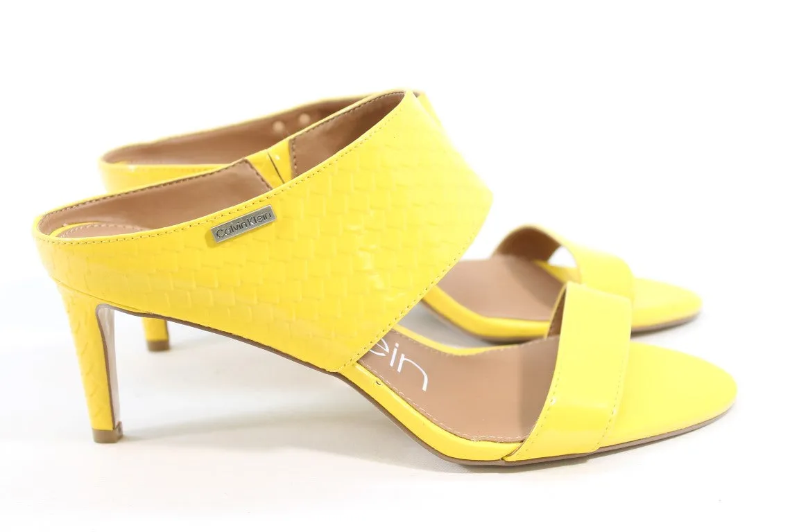 Calvin Klein Cecily Women's Yellow Sandals 8M(ZAP15584)