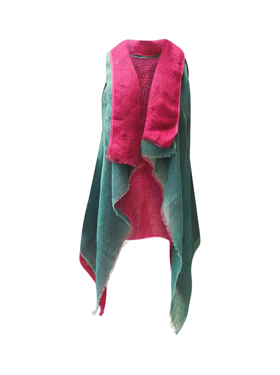 cape infinity duo linen teal pink