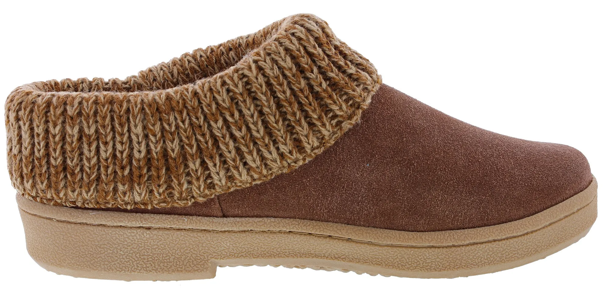 Clarks Women's Knitted Collar Clog Winter Slippers Angelina