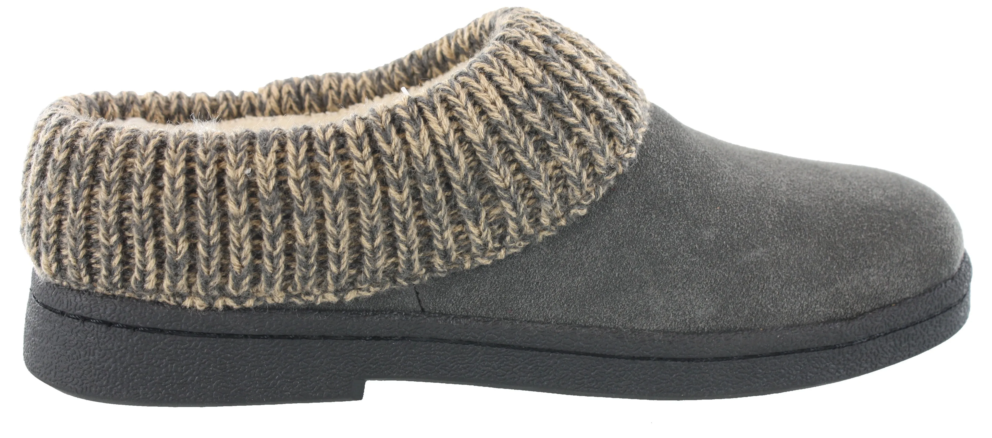 Clarks Women's Knitted Collar Clog Winter Slippers Angelina