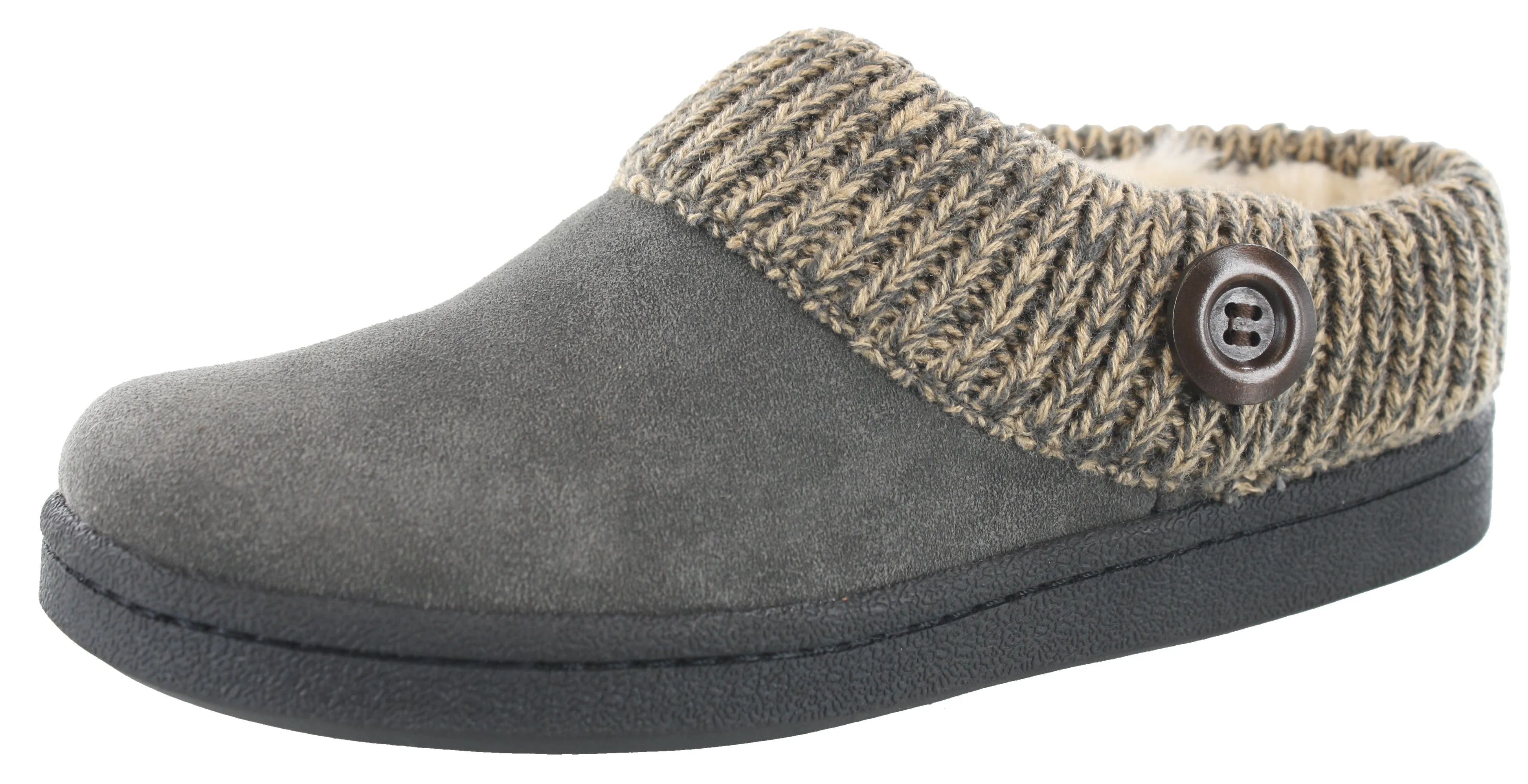 Clarks Women's Knitted Collar Clog Winter Slippers Angelina