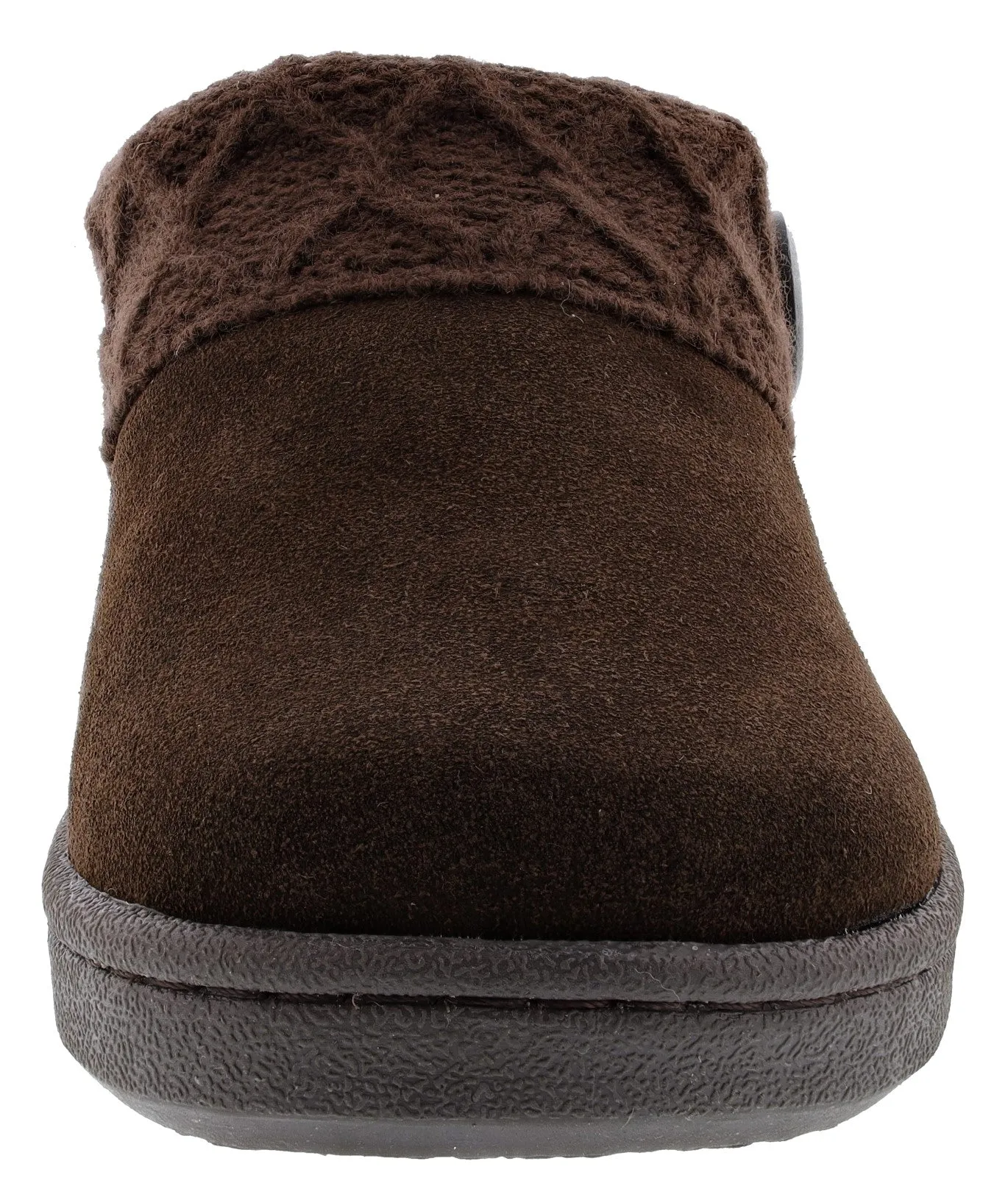 Clarks Women's Knitted Collar Clog Winter Slippers Angelina