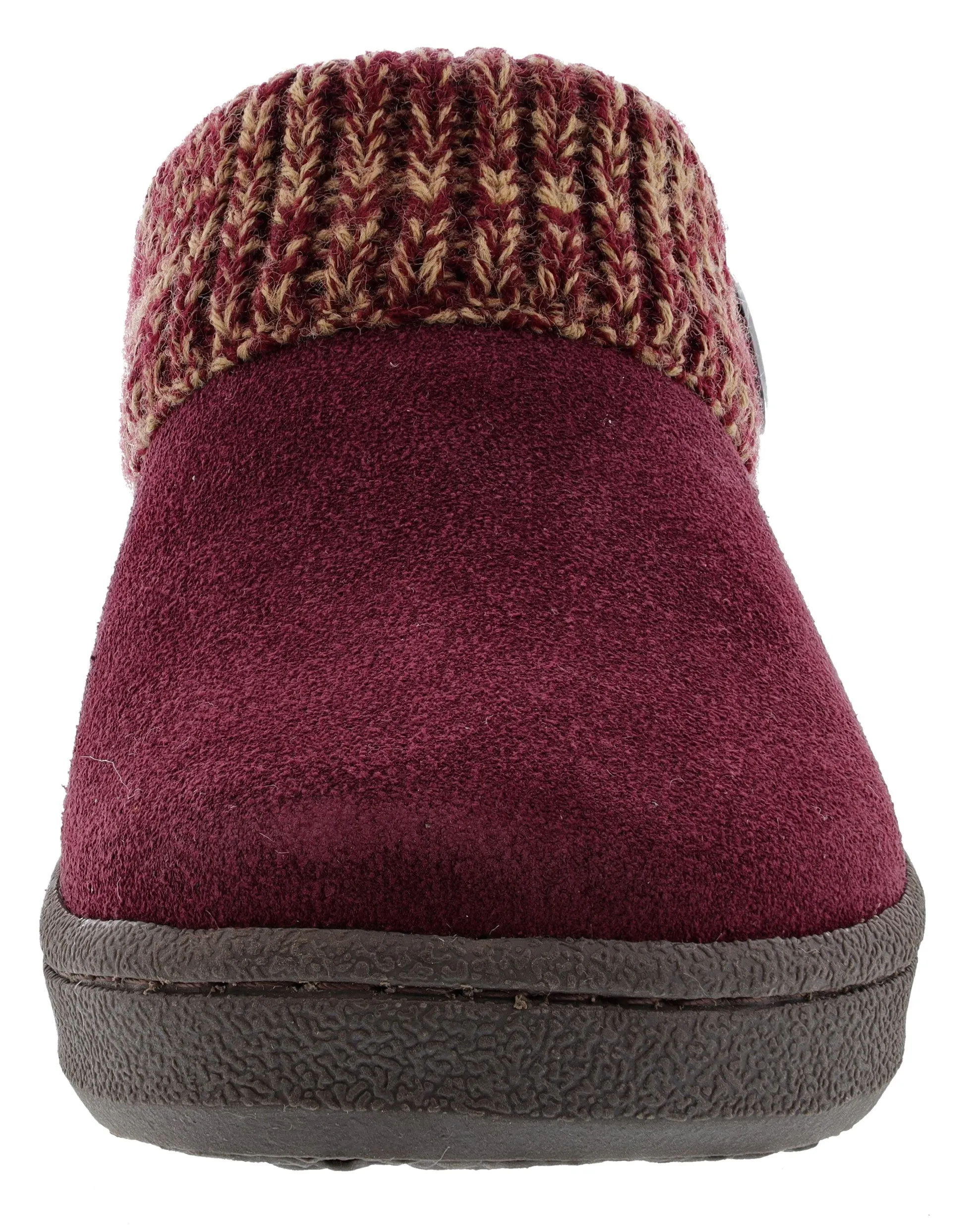 Clarks Women's Knitted Collar Clog Winter Slippers Angelina