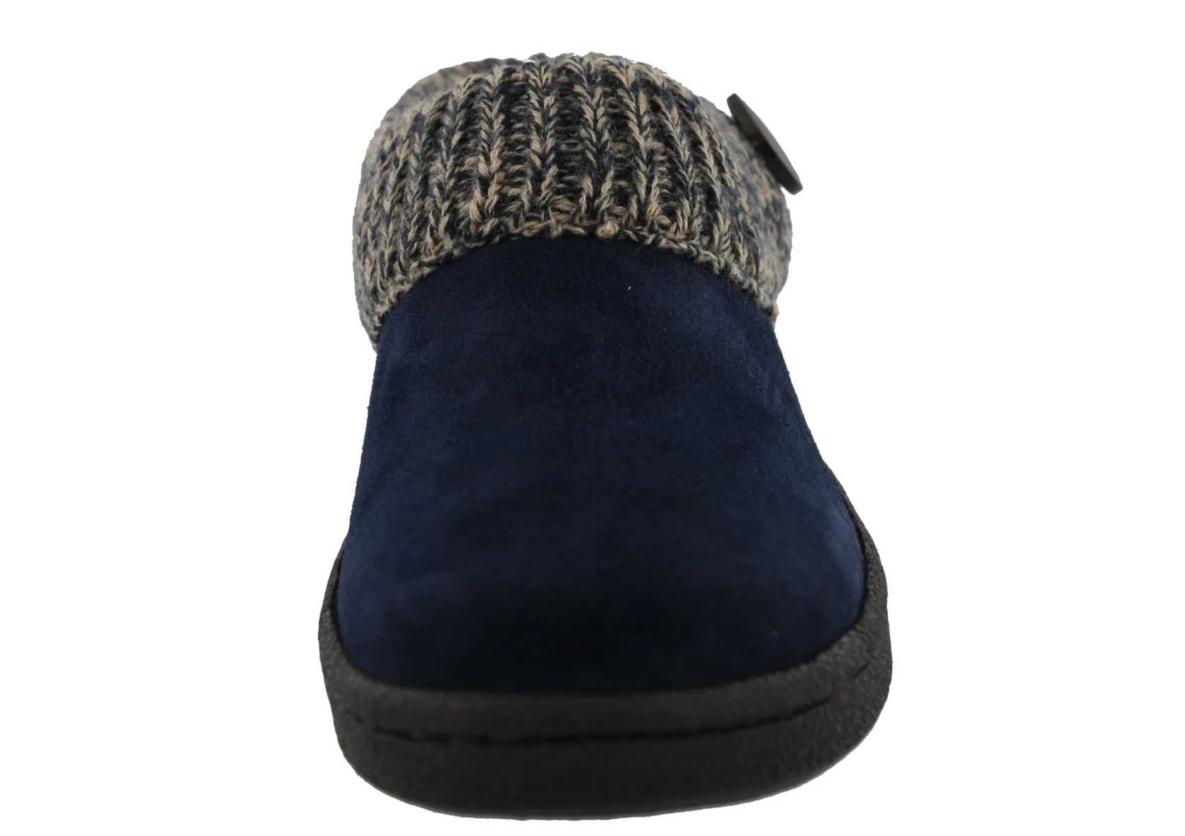 Clarks Women's Knitted Collar Clog Winter Slippers Angelina