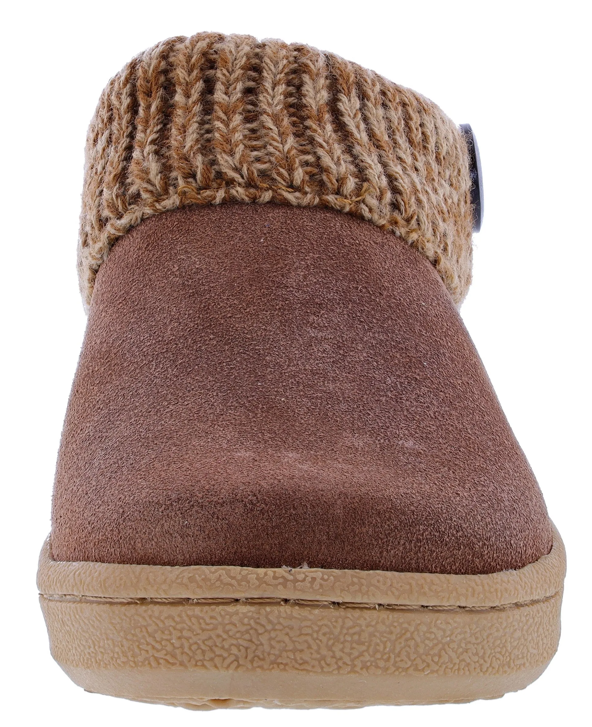 Clarks Women's Knitted Collar Clog Winter Slippers Angelina