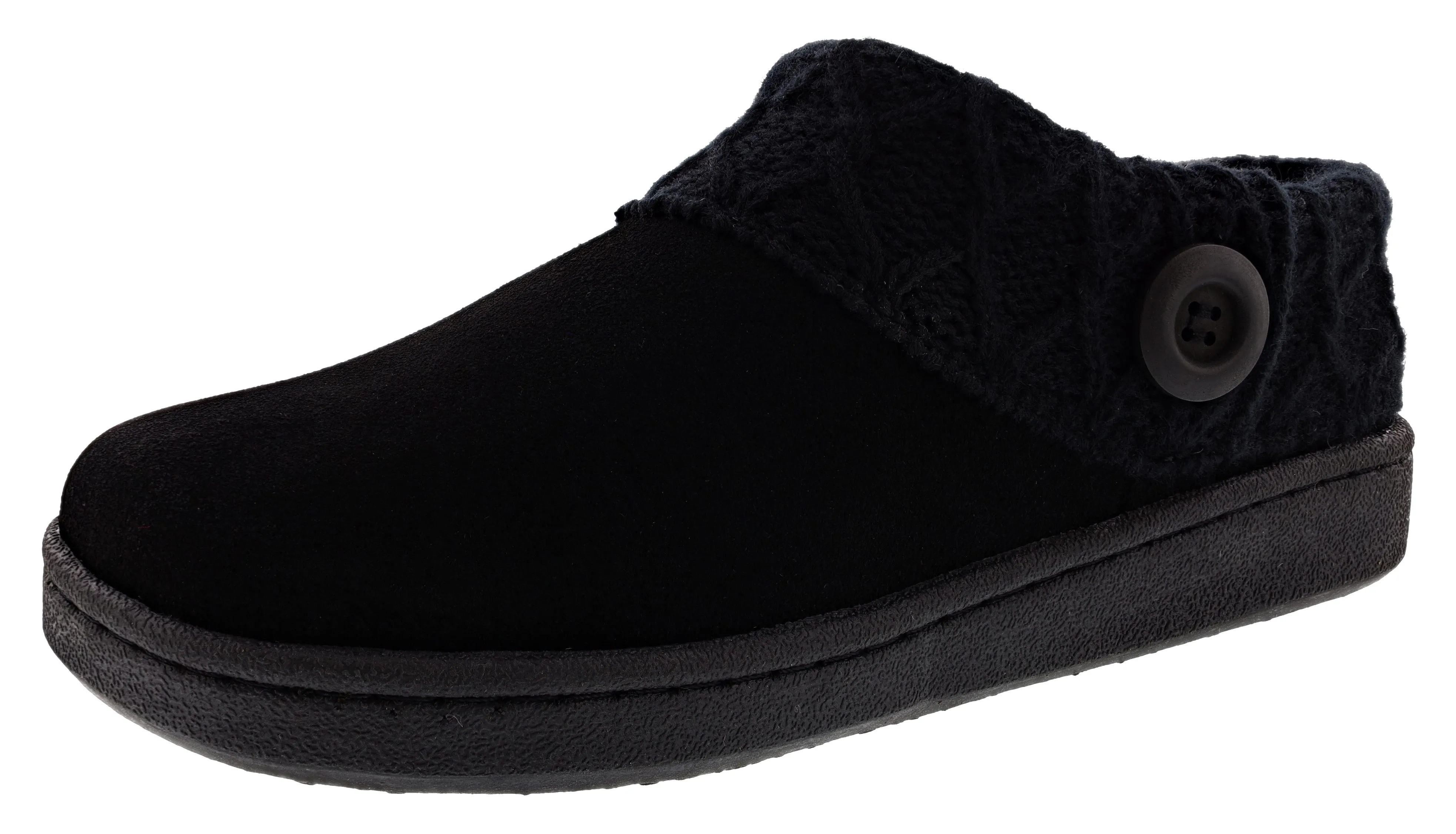 Clarks Women's Knitted Collar Clog Winter Slippers Angelina