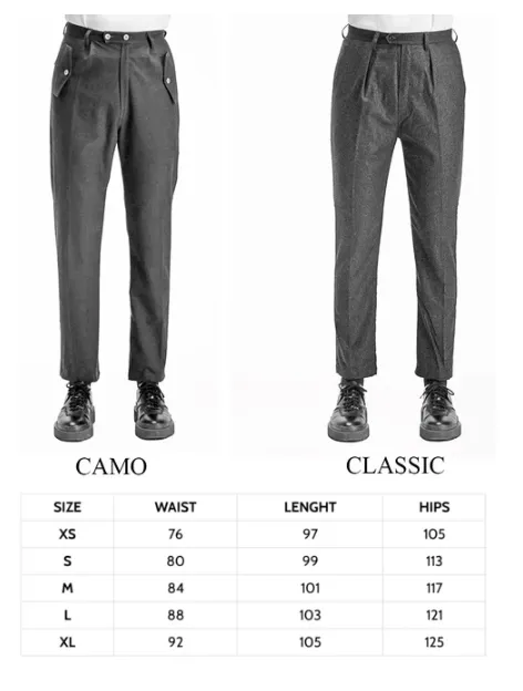 COMANCHE - CLASSIC TRUSERS - Warm Twill Cotton Avio