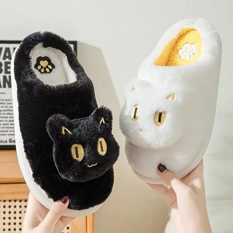 Cotton Cat-faced Slippers