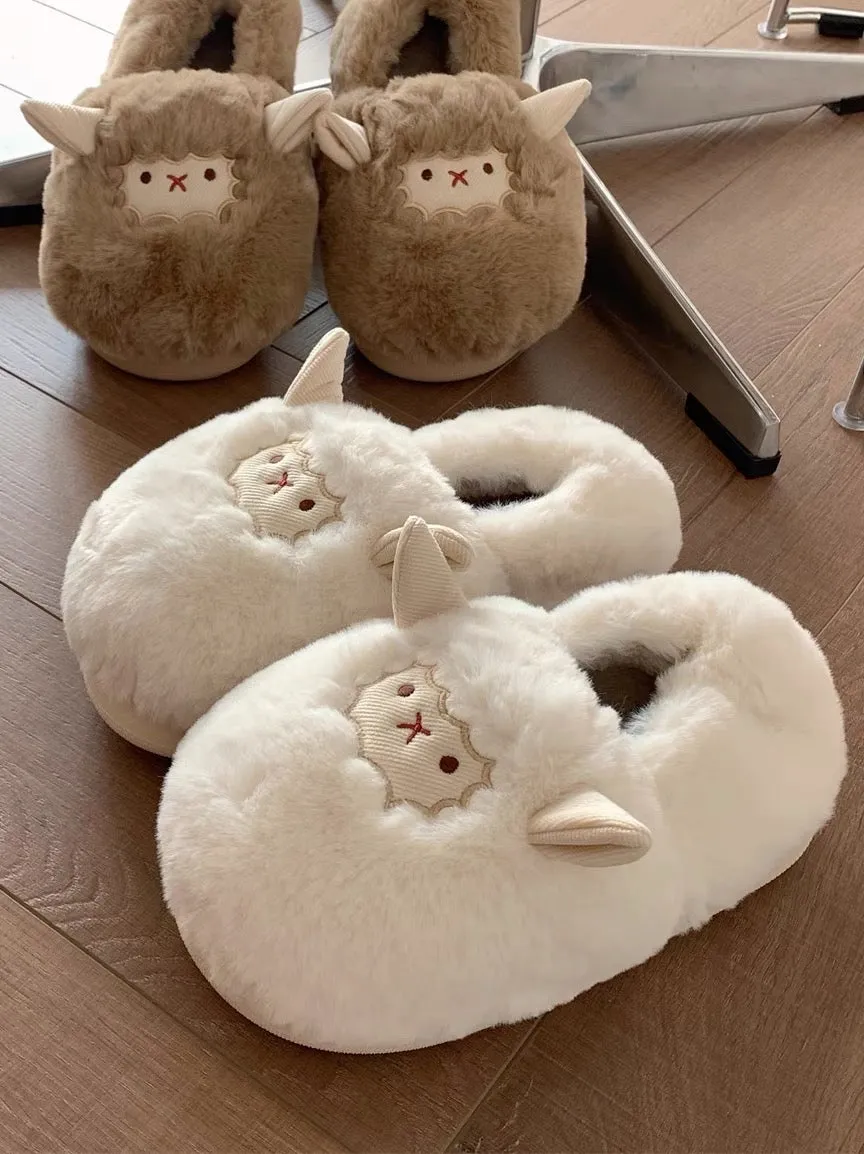 Creamy Sheep Slippers