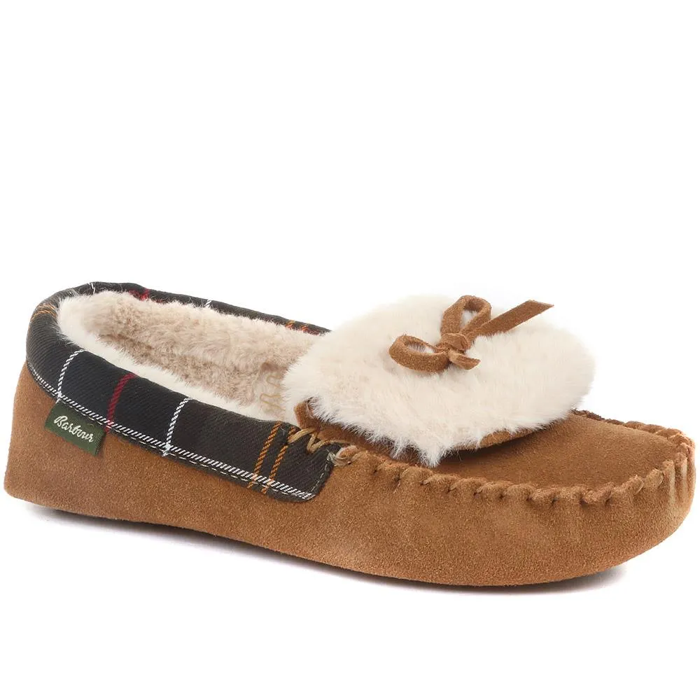 Darcie Leather Moccasin Slippers - BARBR34525 / 320 324