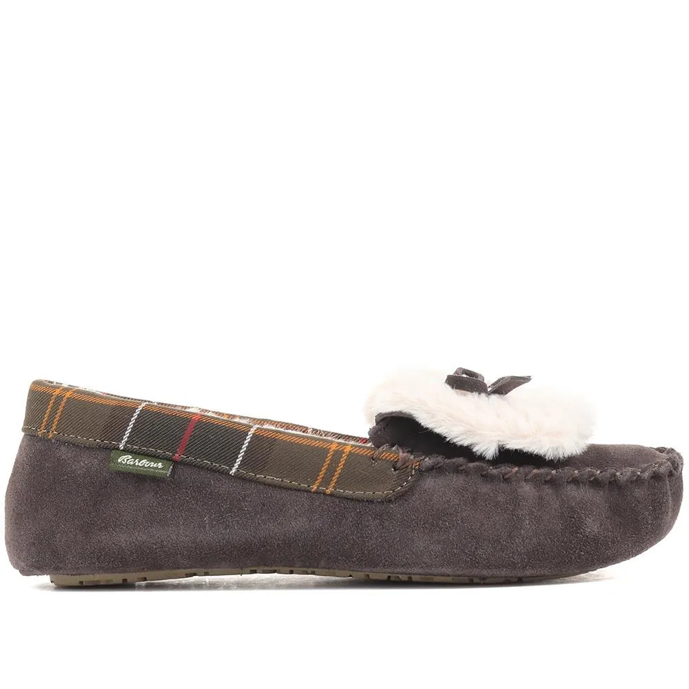 Darcie Leather Moccasin Slippers - BARBR34525 / 320 324