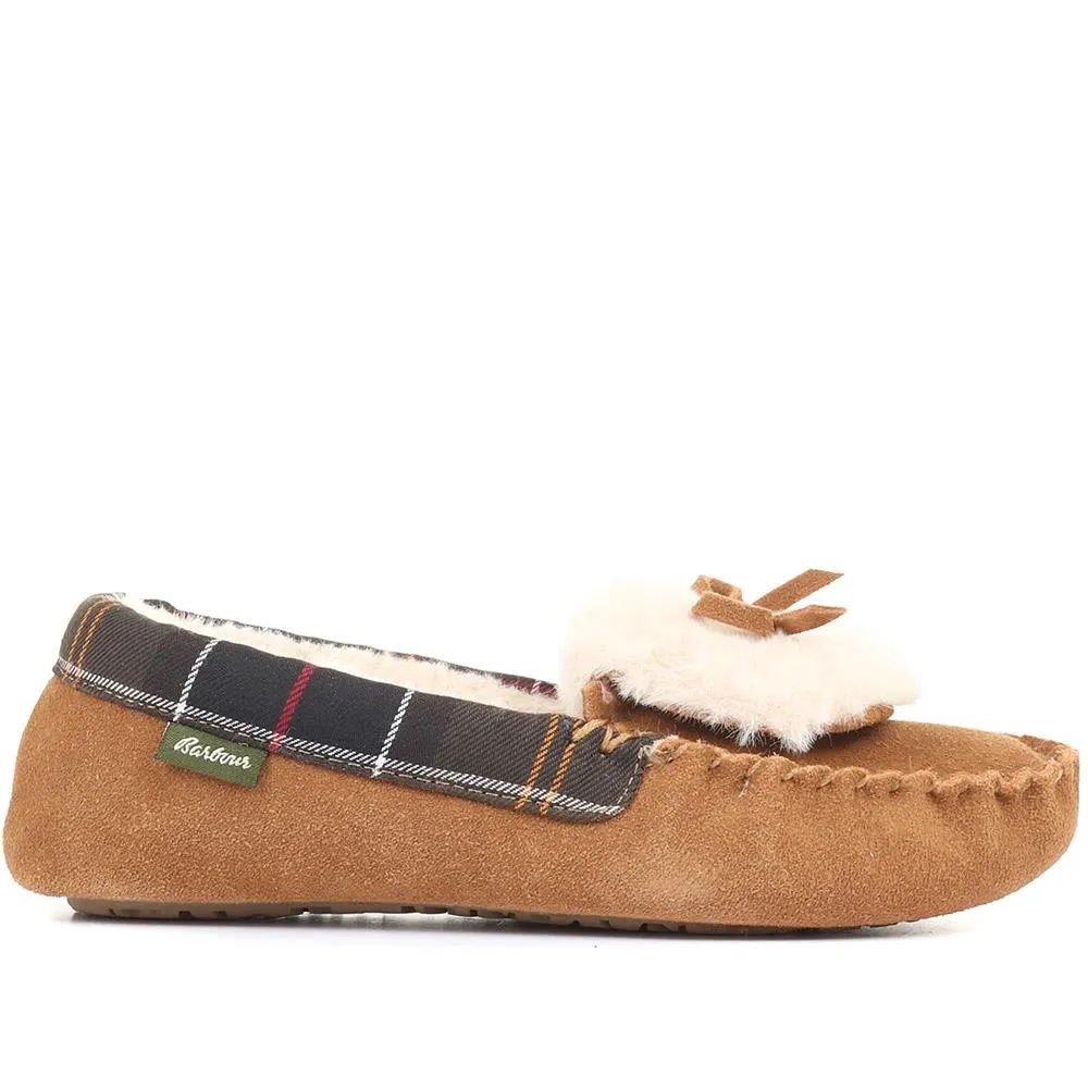 Darcie Leather Moccasin Slippers - BARBR34525 / 320 324