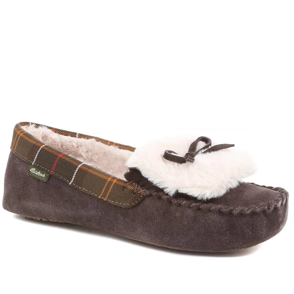 Darcie Leather Moccasin Slippers - BARBR34525 / 320 324